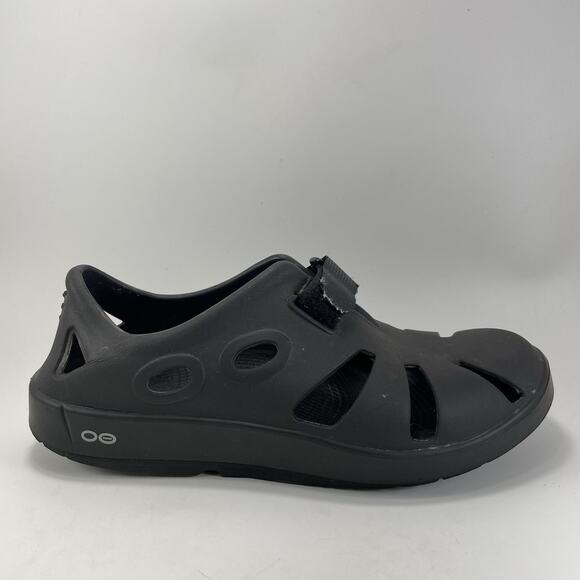 OOFOS OOcando Sport Black Unisex M10/W12 Recovery Comfort Closed Toe Clog